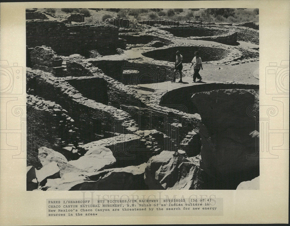 Press PHoto Chaco Canyon Natl Monument Indian Ruins - Historic Images