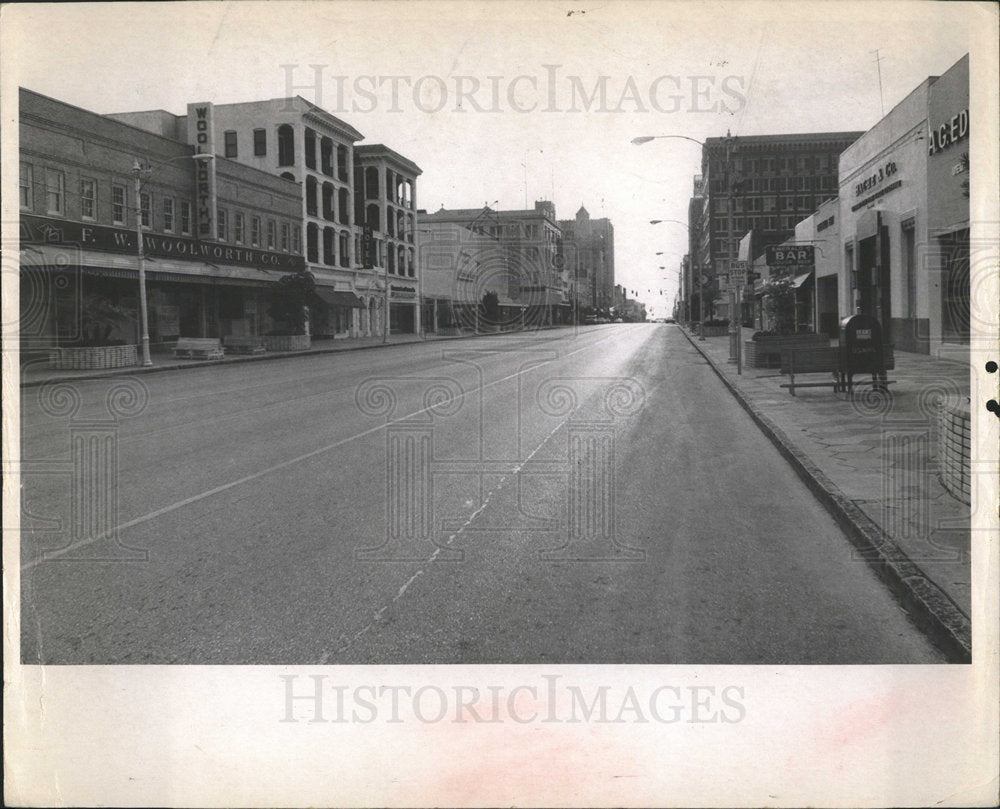 1966 Press Photo St Petersburg Downtown Empty Streets - Historic Images