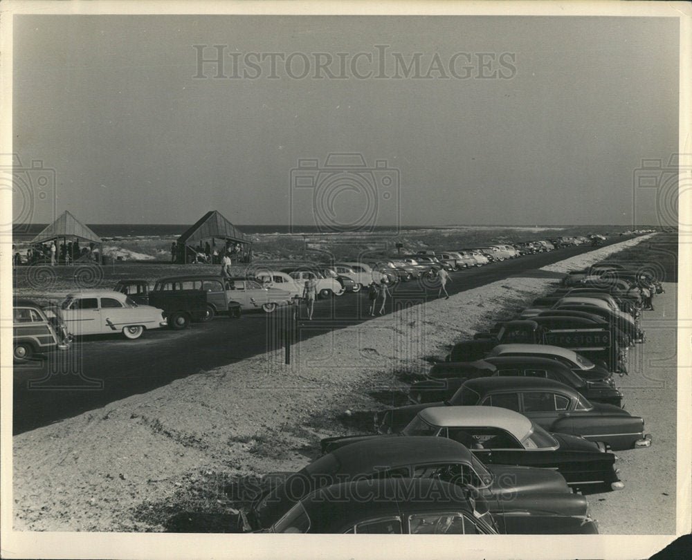Press Photo Little Talbot Island Park Parking Area - Historic Images
