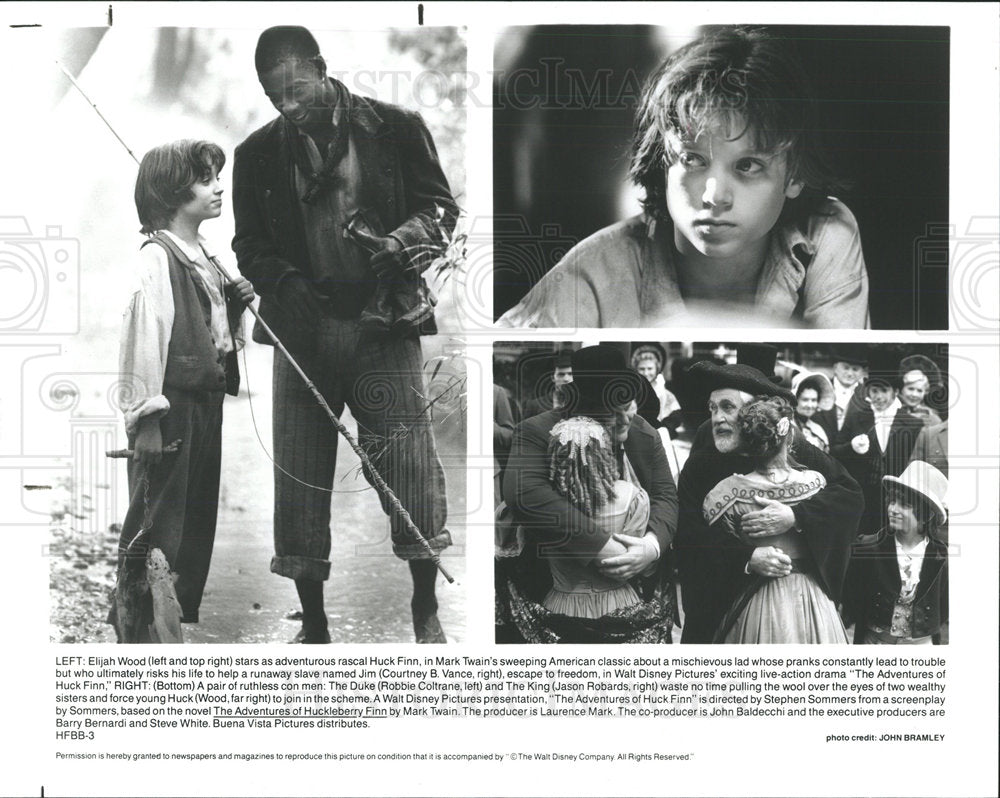 1993 Press Photo Adventures of Huckleberry Finn Movie - Historic Images