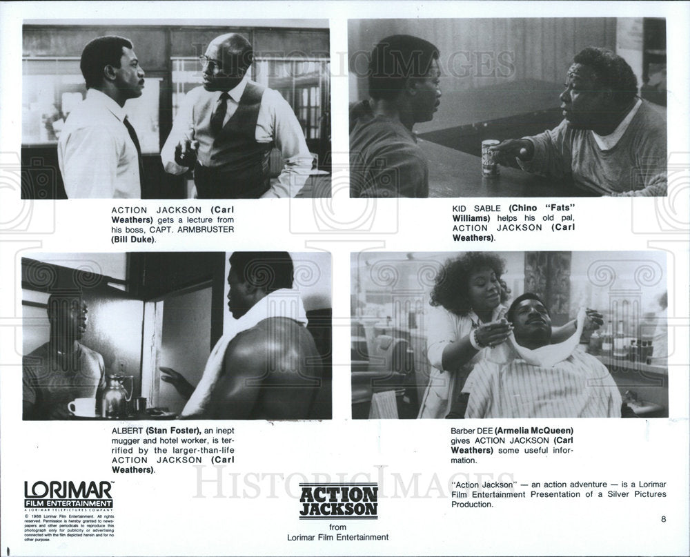 1988 Press Photo Different Scenes from &quot;Action Jackson&quot; - Historic Images
