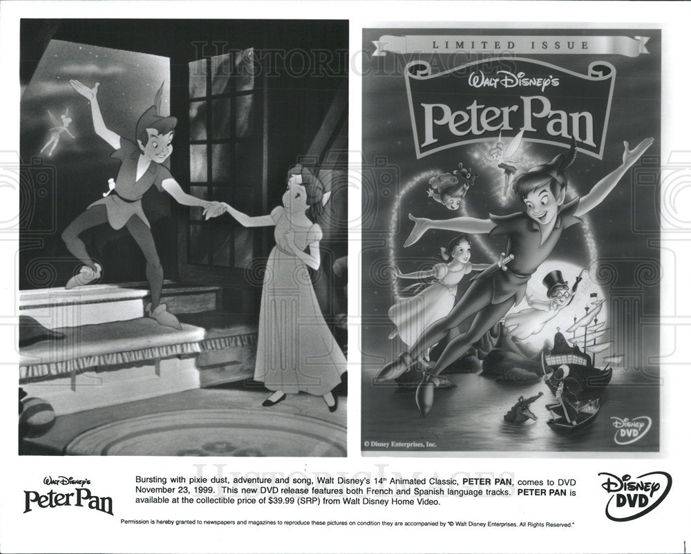 Press Photo Walt Disney Peter Pan Animated Classic DVD - Historic Images