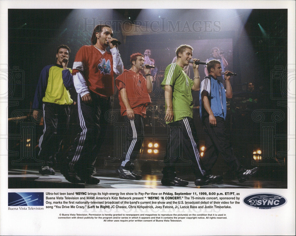 1999 Press Photo &#39;N Sync American Boy Band Music Group - Historic Images