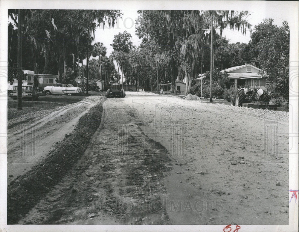 1960 Press Photo City of Port Richey's Paving Program - Historic Images