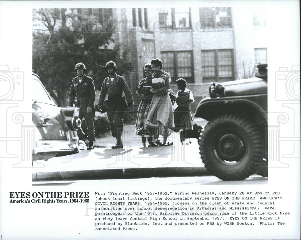 1987 Press Photo Eyes On The Prize TV Documentary - Historic Images