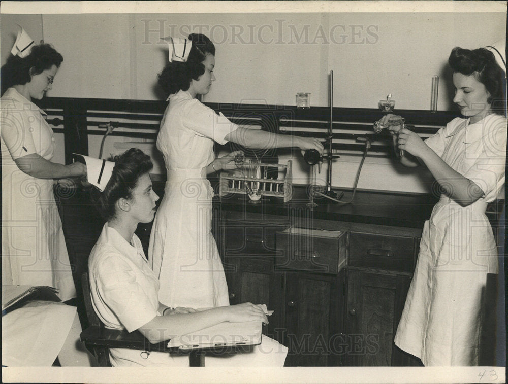 Press Photo Nurse Building Laboratory Downstair Portion - Historic Images