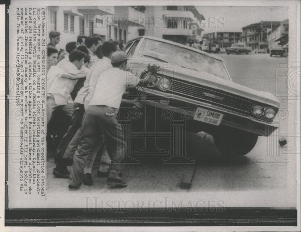 1968 Press Photo Panama National Union Party Strike  - Historic Images