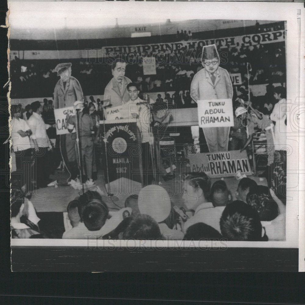 1968 Press Photo Philippines Demonstration Effigies - Historic Images