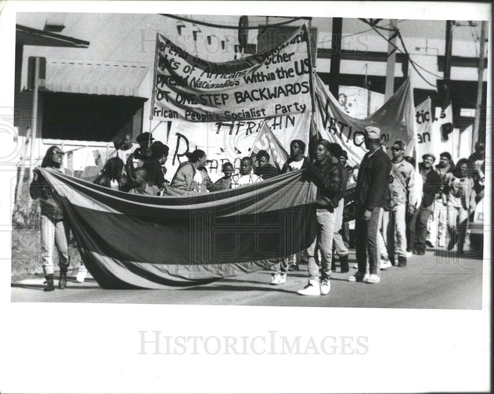 1990 Press Photo Pinellas Co Demonstration - Historic Images