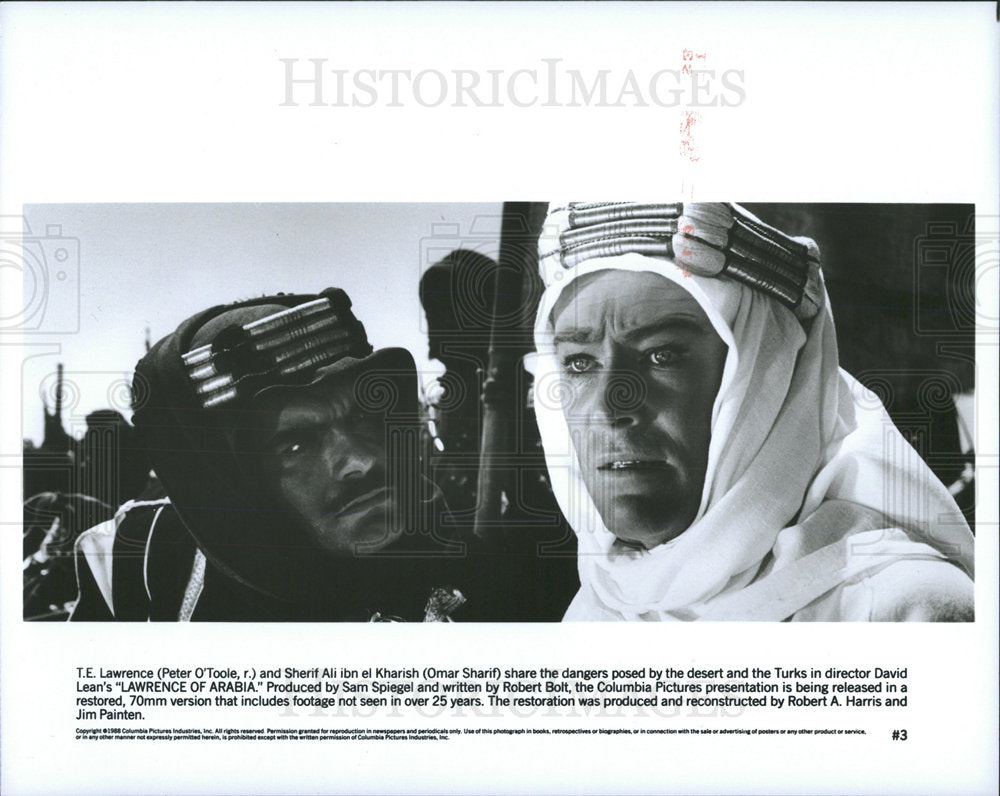 1962 Press Photo Peter O&#39;Toole &amp; Omar Sharif - Historic Images