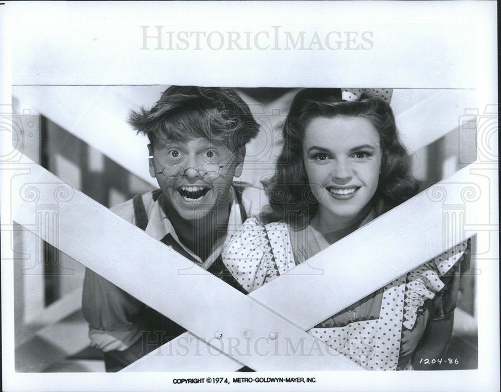1974 Press Photo Copy Jackie Cooper And Judy Garland - Historic Images