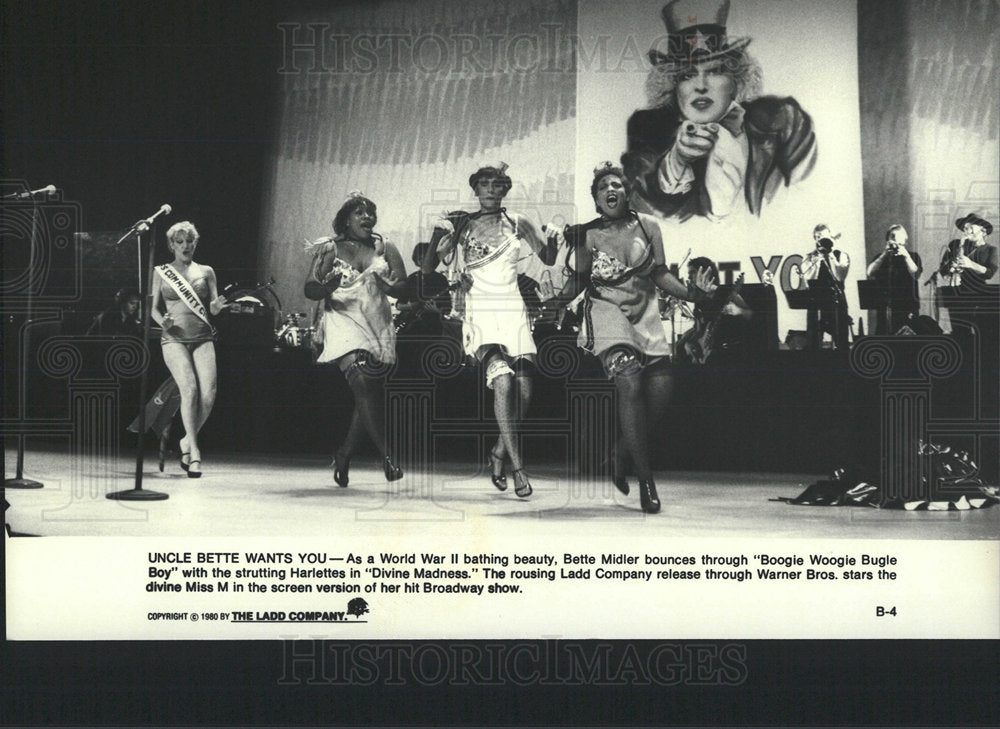 1990 Press Photo Actress Bette Midler - Historic Images