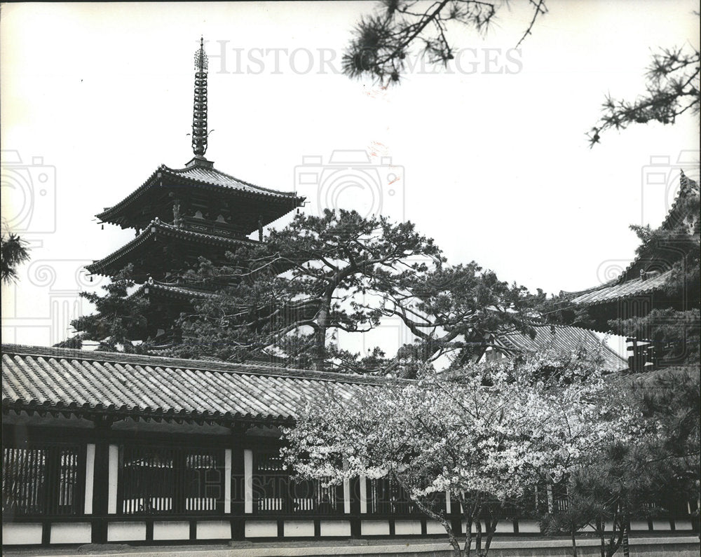 1965 Press Photo Prince Shotoku Horyuji Temple NARA  - Historic Images