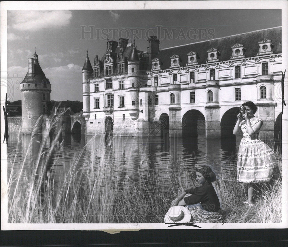 1961 Press Photo France Lorie Valley Chenonceaux Sight - Historic Images