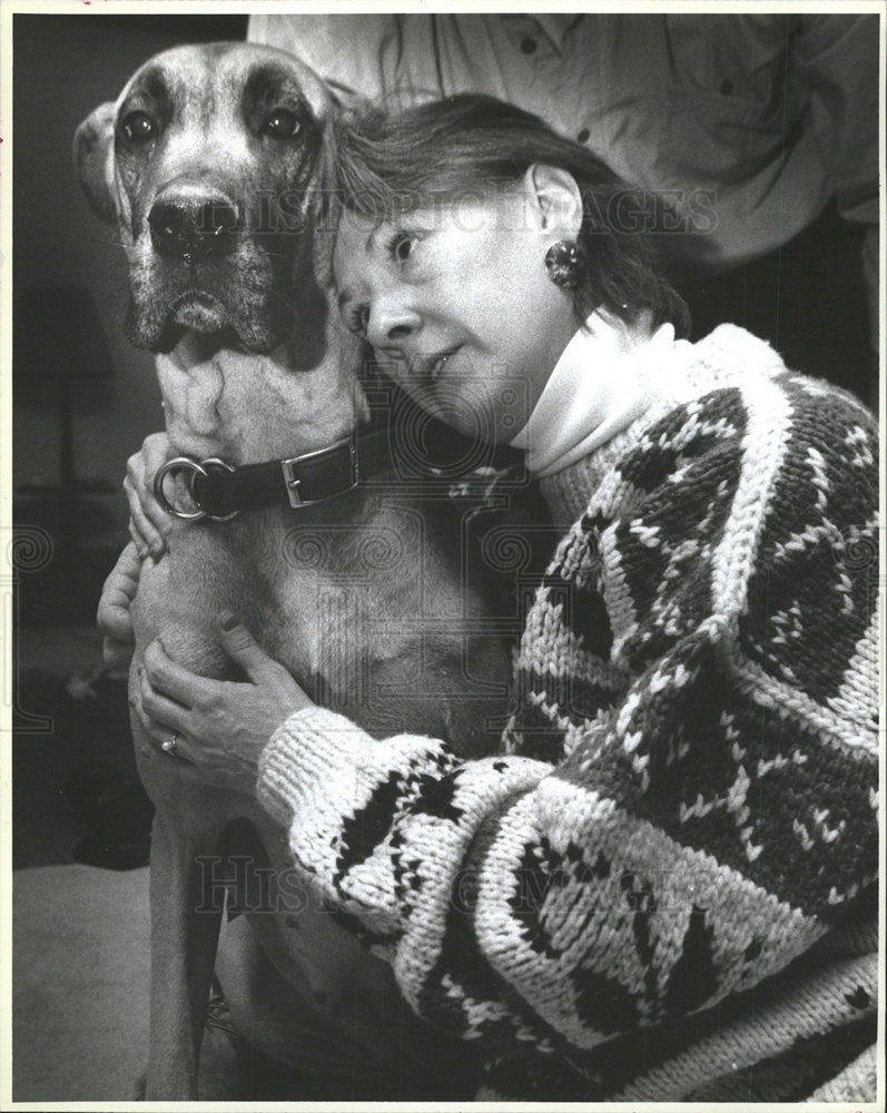 1996 Press Photo Gale Coleman dog Kayla Dane Cambridge - Historic Images