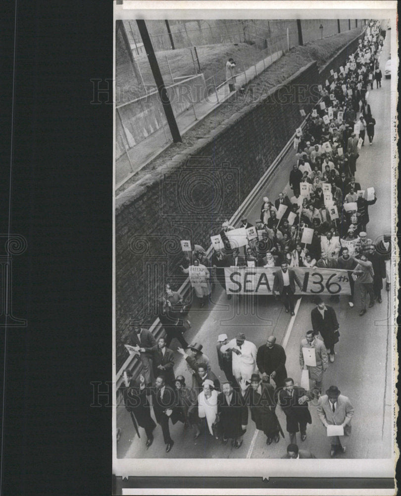 1936 Press Photo Traffic tangling protest Georgia House - Historic Images