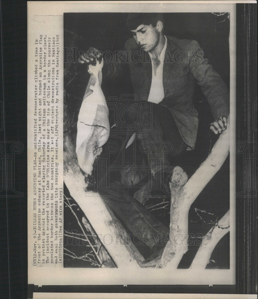 1965 Press Photo Argentine Demonstrators  - Historic Images