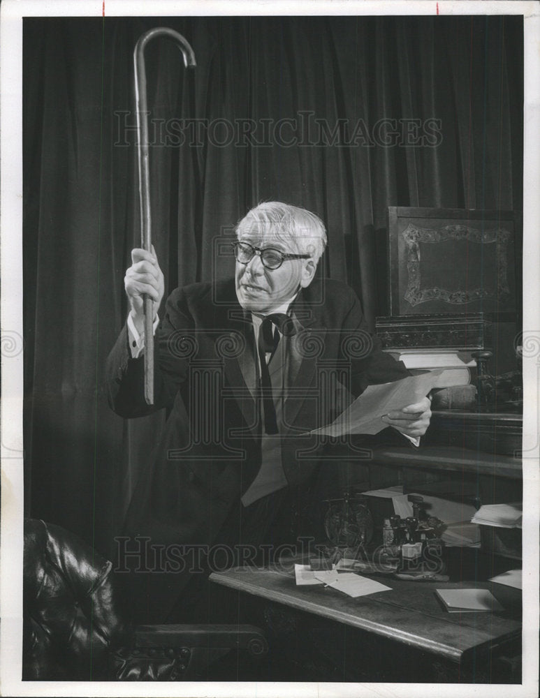1956 Press Photo Actor Paul Muni - RRY46579 - Historic Images