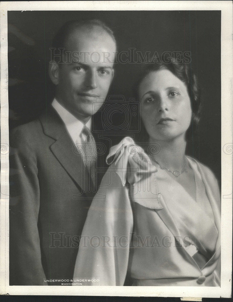 1931 Press Photo Mr Mrs Bancraft Mitchell son Attorney - Historic Images