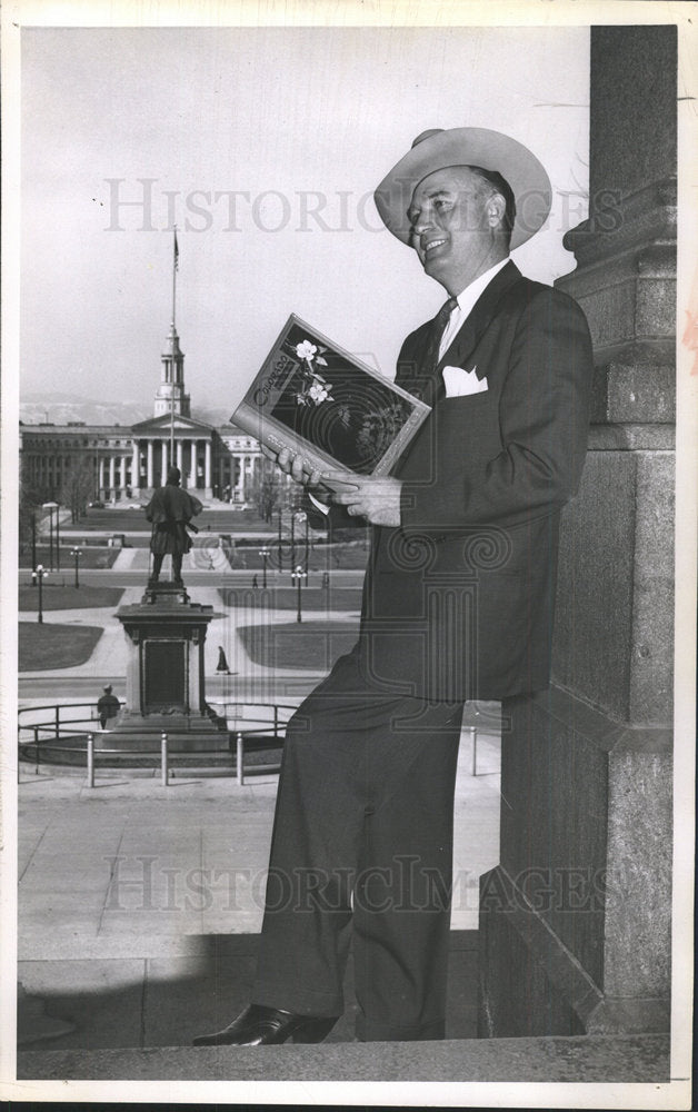 1953 Governor Thornton stand Colorado stand - Historic Images