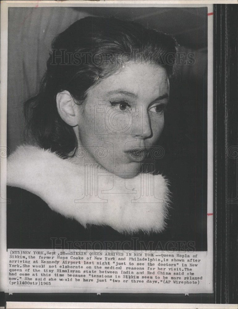 1965 Press Photo Queen Hopla Philadelphia Kennedy Hope  - Historic Images