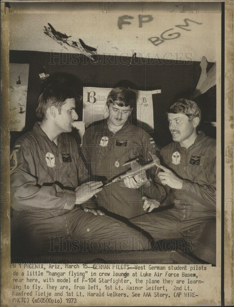 1973 Press Photo West German Student Pilot Luke Force  - Historic Images