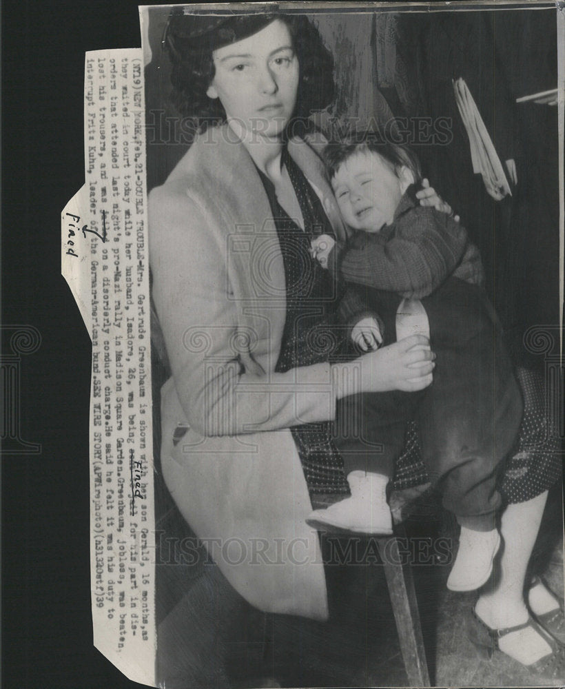 1939 Press Photo Mrs Gratitude Green ham Garland United - Historic Images