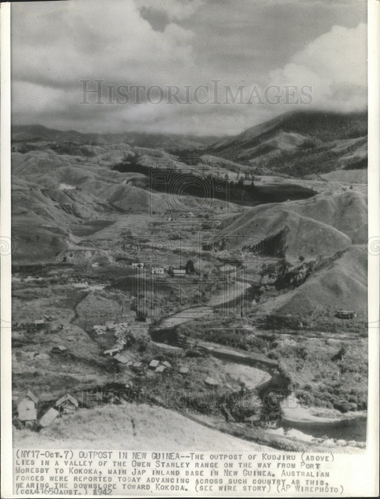 1942 Press Photo Owen Stanley Valley Kudjiru Kokoka Way - Historic Images