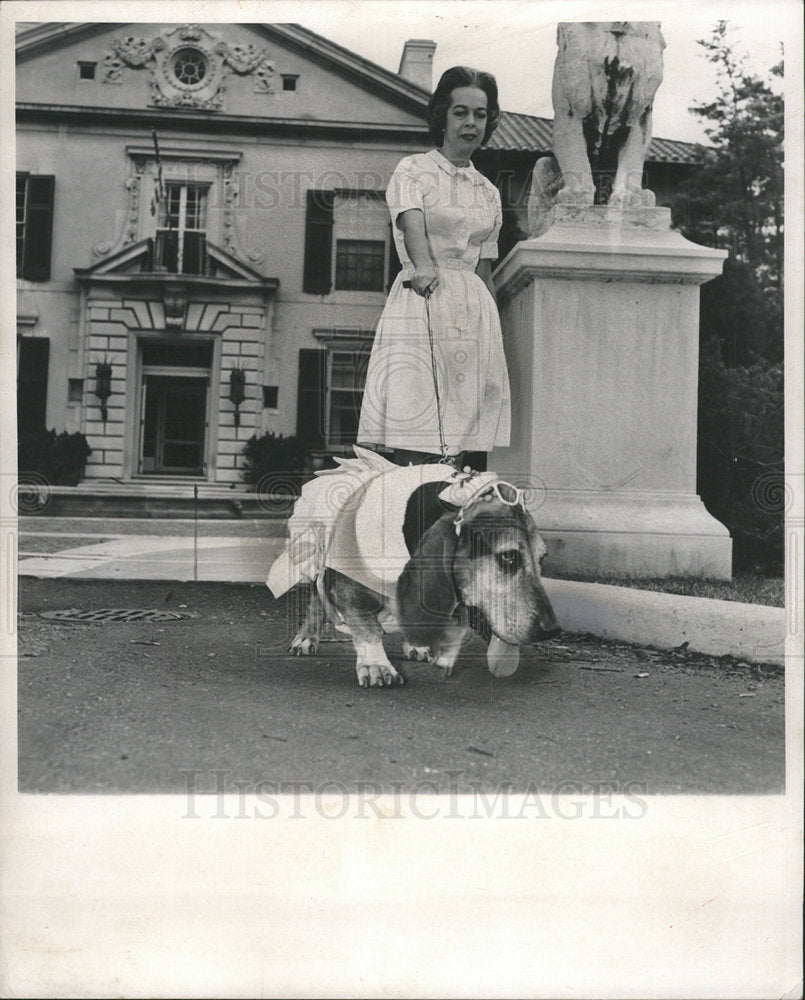 1963 Press Photo Mrs Paul Short dog Suzy - Historic Images