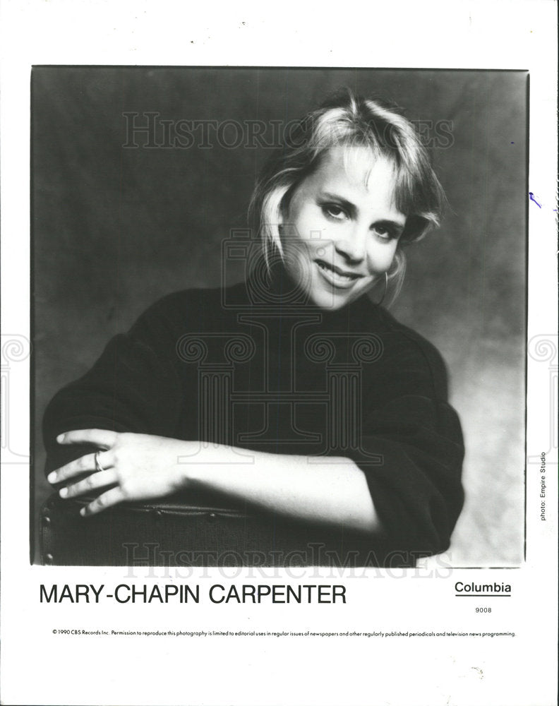 1991 Press Photo Mary Chapin Carpenter Country Singer - Historic Images