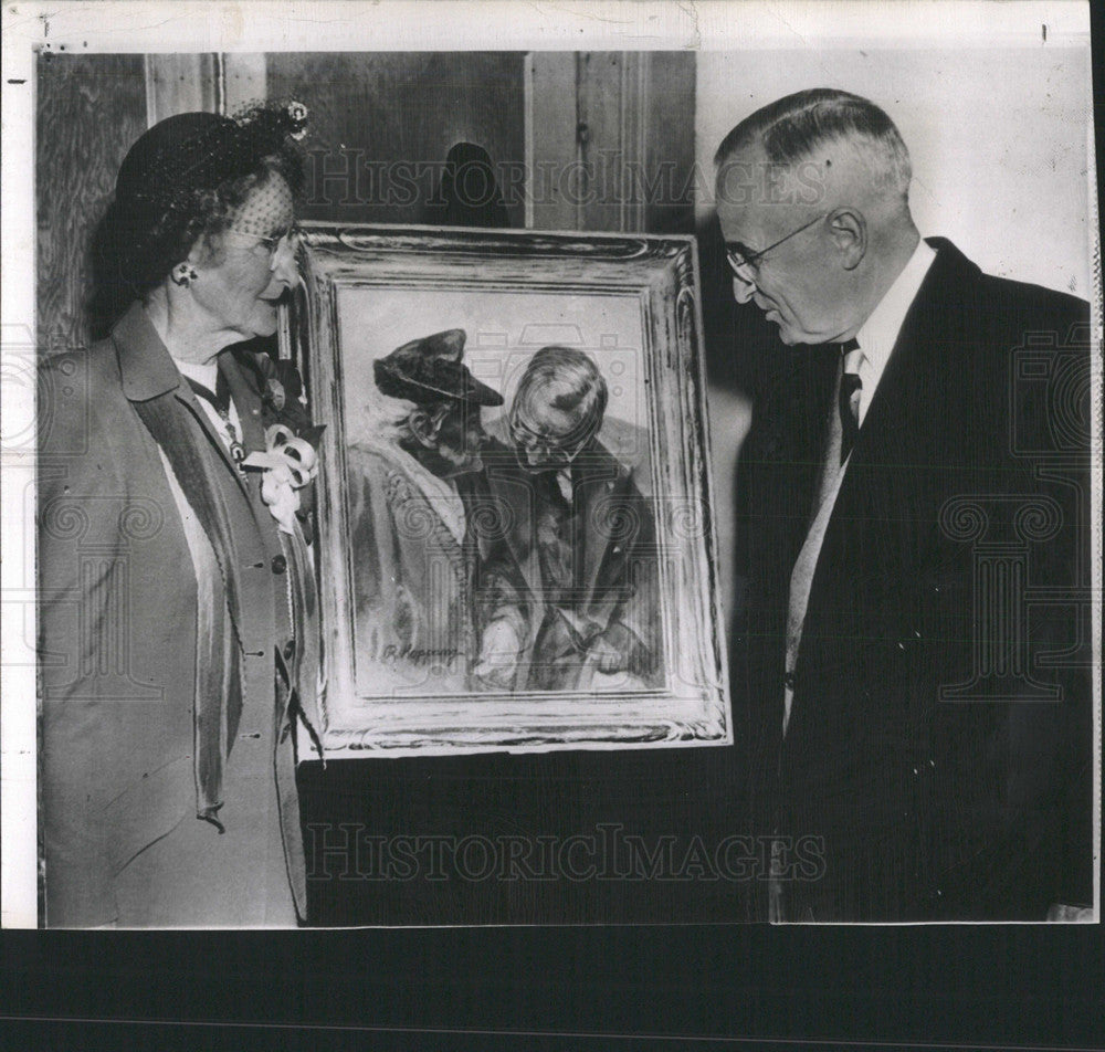 1950 Truman Mother Oil Painting - Historic Images