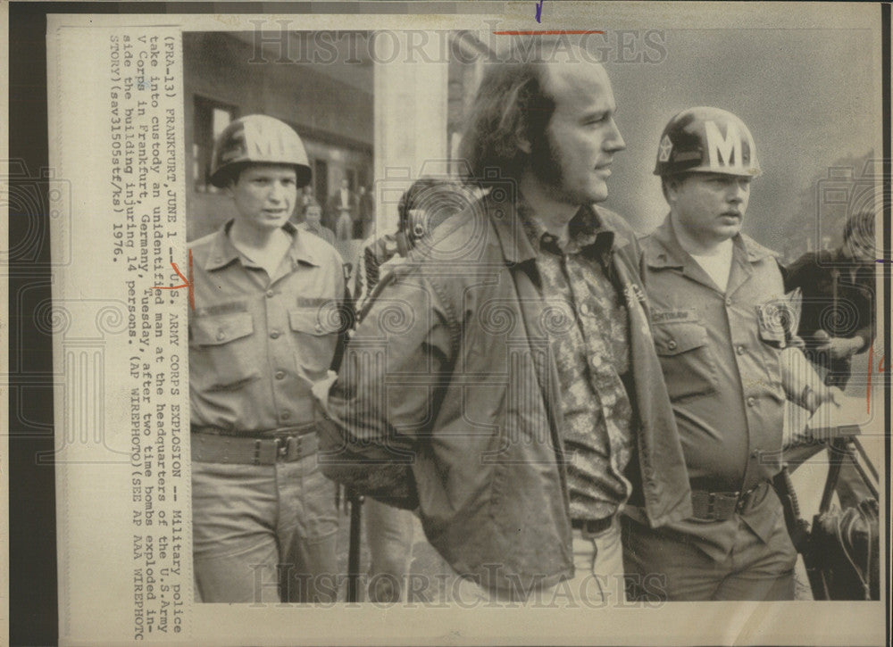 1976 Press Photo Frankfurt American Military Police - Historic Images