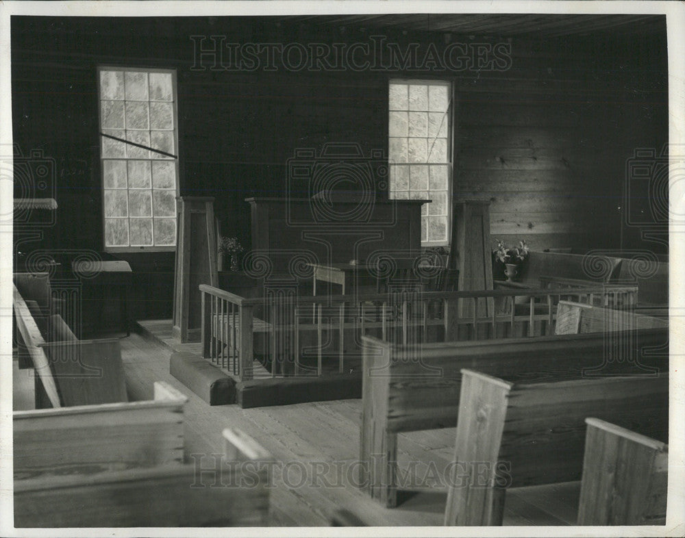 1973 Press Photo Moss Hill Methodist Church Sanctuary - Historic Images