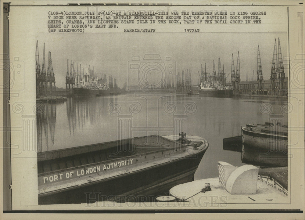 1972 Press Photo Great Britain Labor Strike - Historic Images