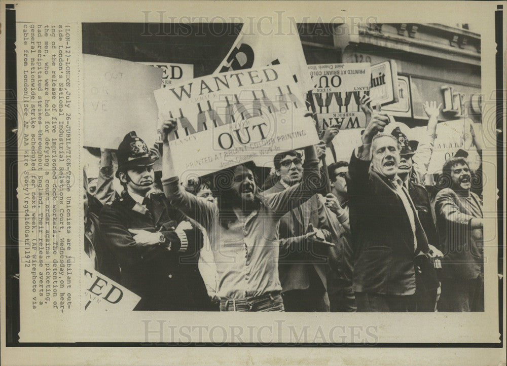 1972 Press Photo Great Britain Labor Strike - Historic Images