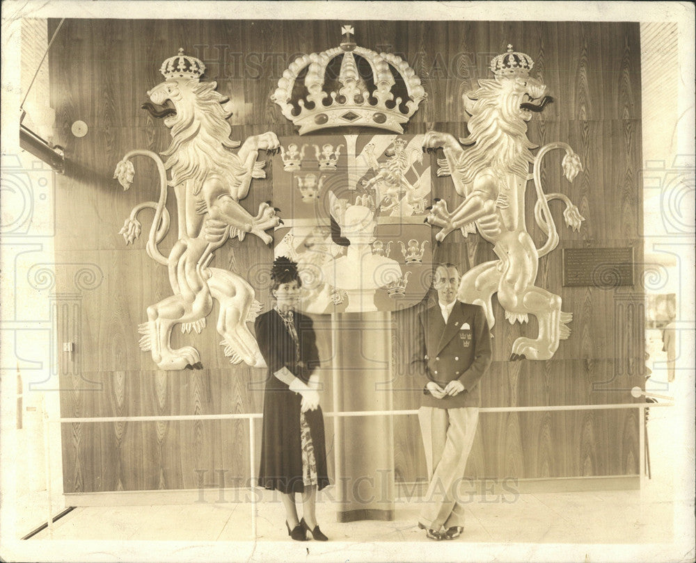 Press Photo Count Bernadotte and Countess Bernadotte - Historic Images
