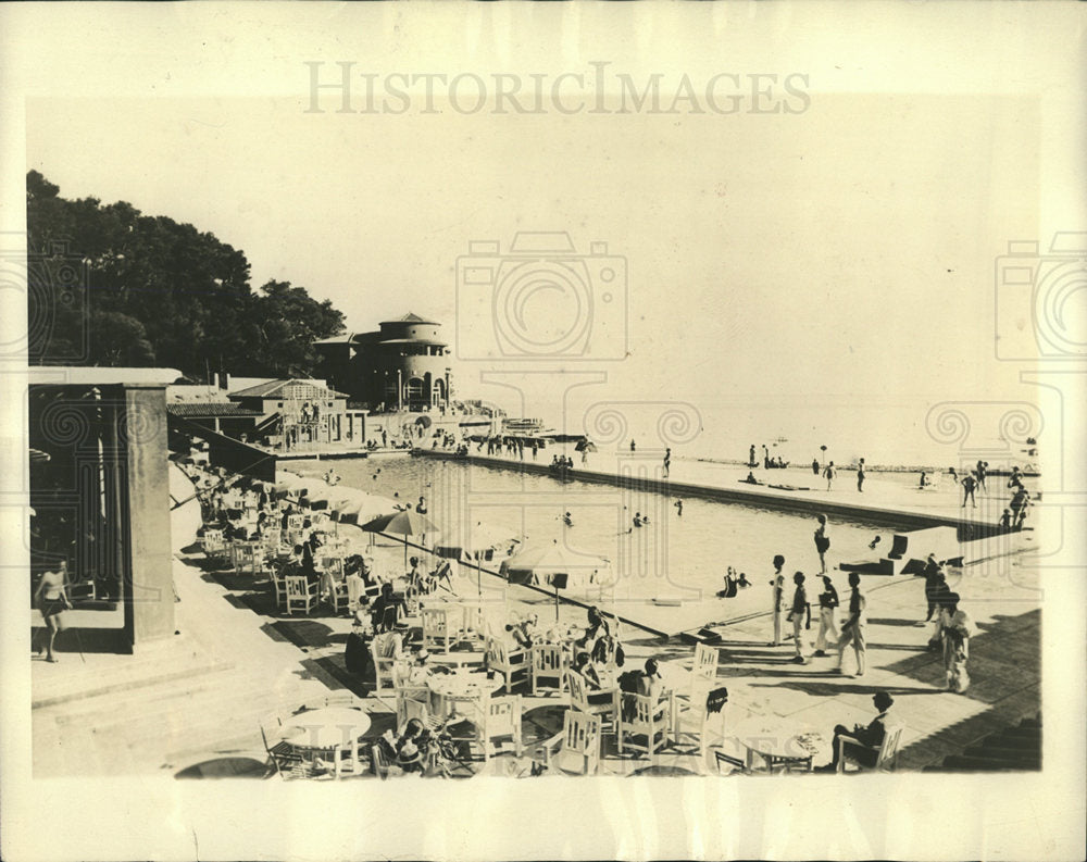 1931 Press Photo Pool at The Monte Carlo Casino - Historic Images