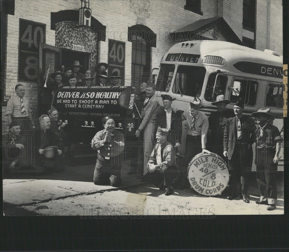 1938 Press Photo bus fun American legion convention - Historic Images