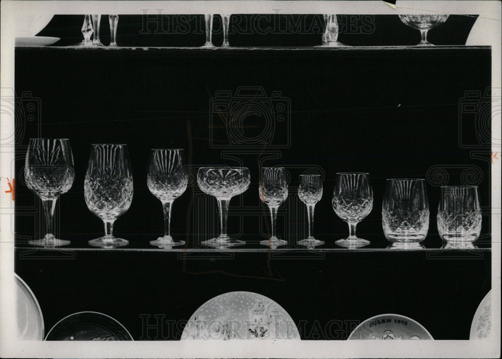 1973 Press Photo Glasses Lake Jewelry Glassware Amorpho - Historic Images