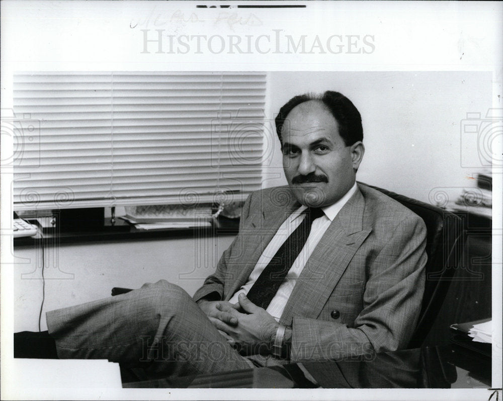 1991 Press Photo Attorney Mashni Palestinian-American - Historic Images
