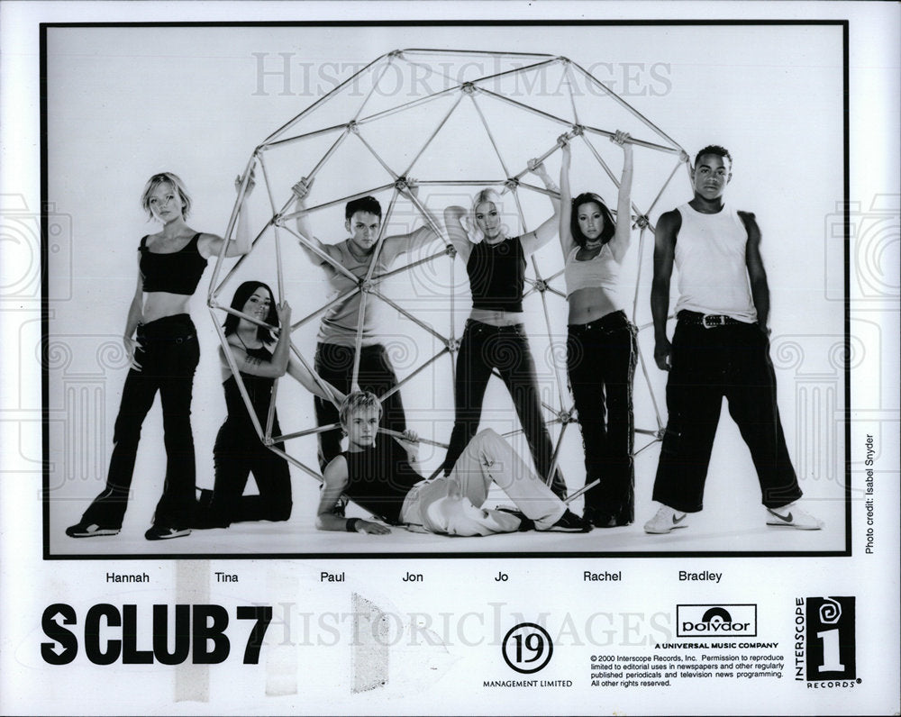 2000 Press Photo S Club 7 pop group Barrett Lee O'Meara - Historic Images