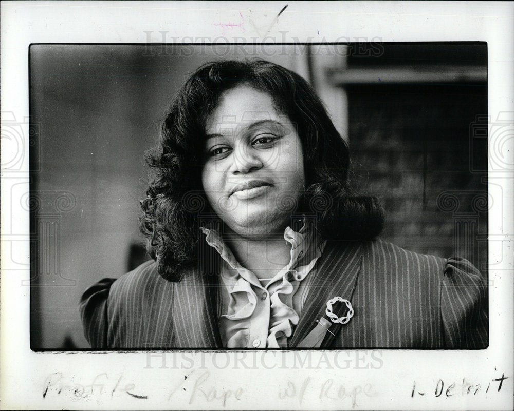 1984 Press Photo Carris Holloway school anti-rape group - Historic Images