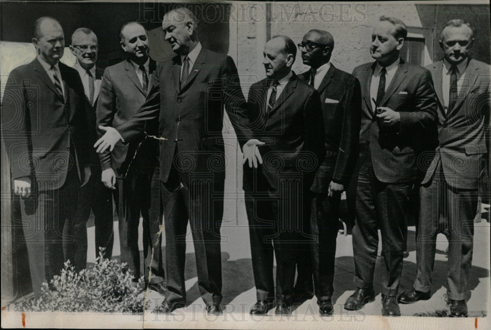 1965 Press Photo President Johnson appointees LBJ Ranch - Historic Images