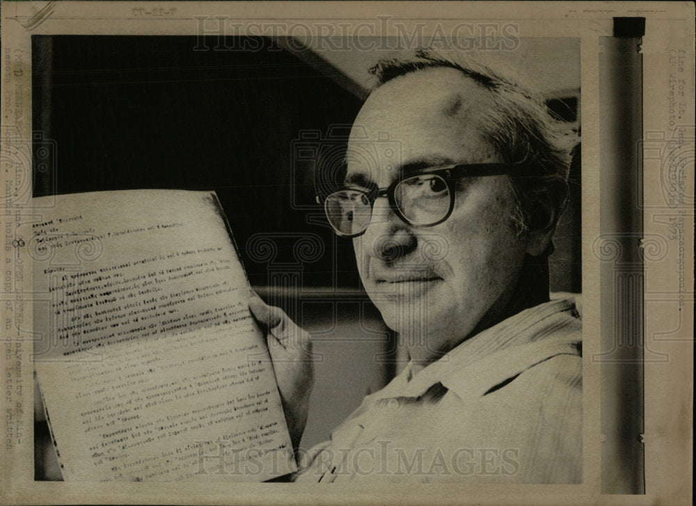 1973 Press Photo Homer Mantis University Minnesota - Historic Images