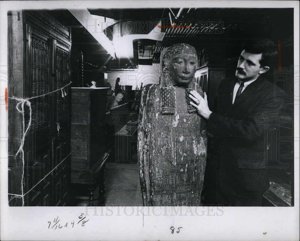 1966 Press Photo William Peck Detroit Institute Arts - Historic Images