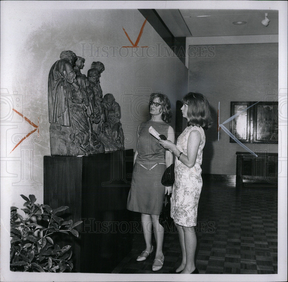 1966 Press Photo Detroit Institute Arts wing Slaton - Historic Images