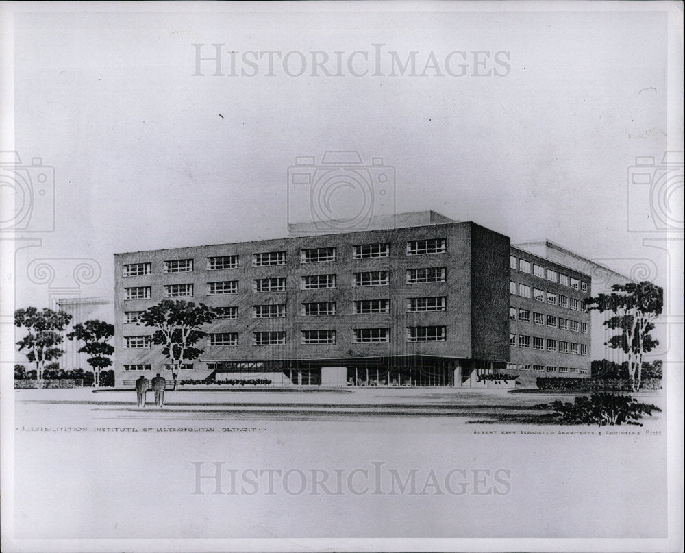1956 Press Photo Albert Kahn Architect Barton Malon Con - Historic Images