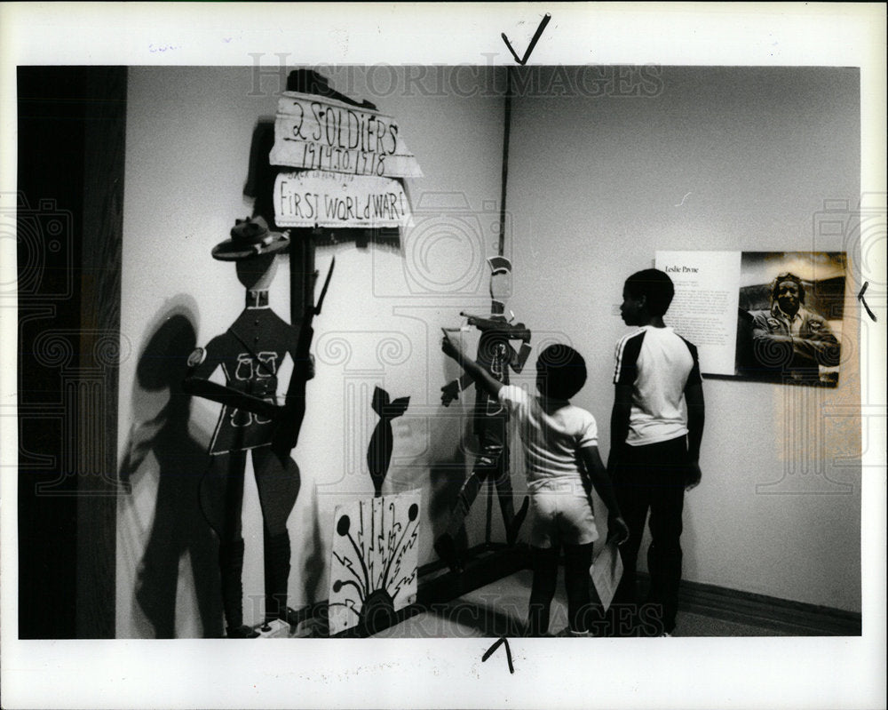 1983 Press Photo Detroit Institute Arts black folk art - Historic Images