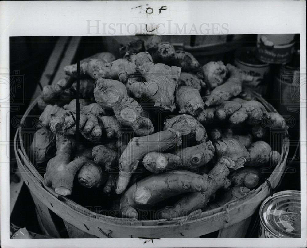 1977 Press Photo Ginger Root Spice  - Historic Images