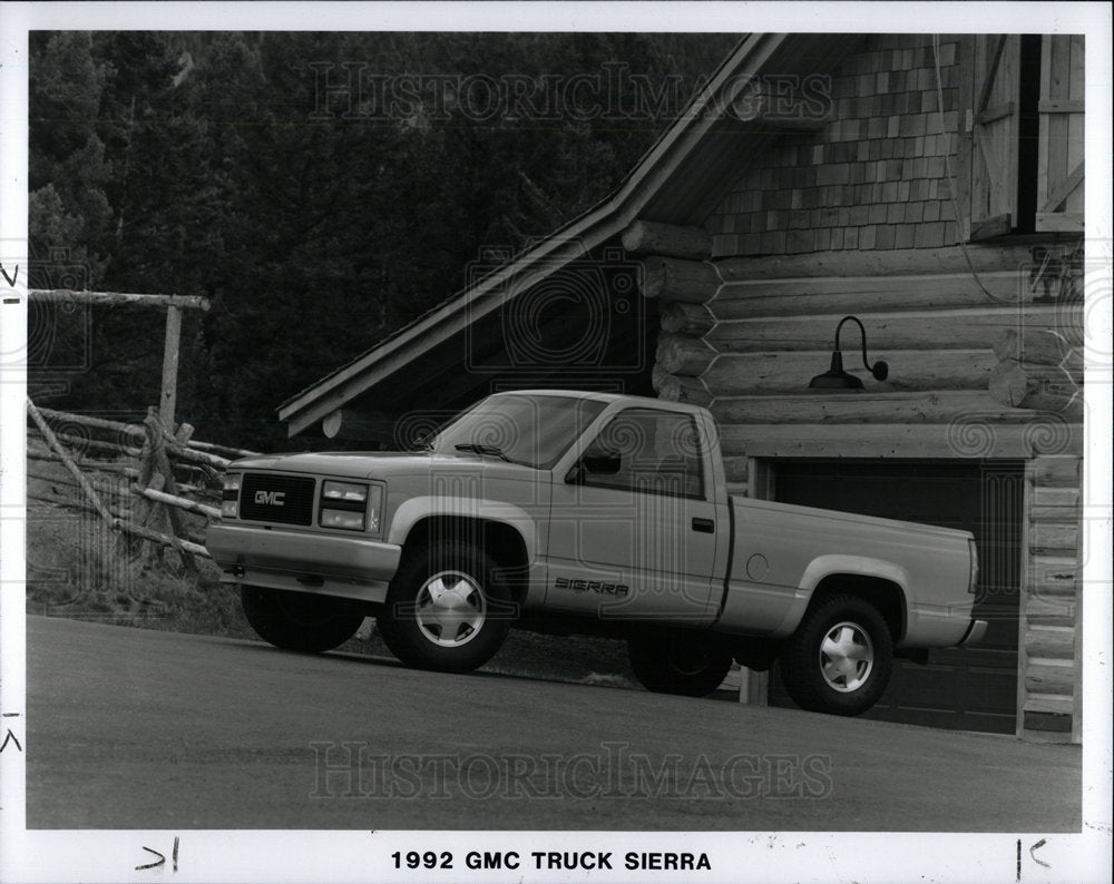 1991 Press Photo 1992 GMC Sierra Pickup Truck - Historic Images